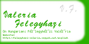 valeria felegyhazi business card